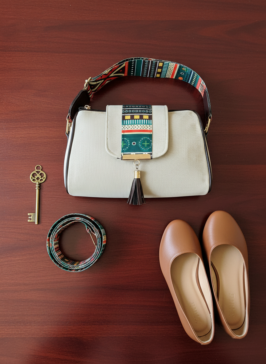 Handcrafted Jute Sling Bag - Ethnic Boho Crossbody Bag