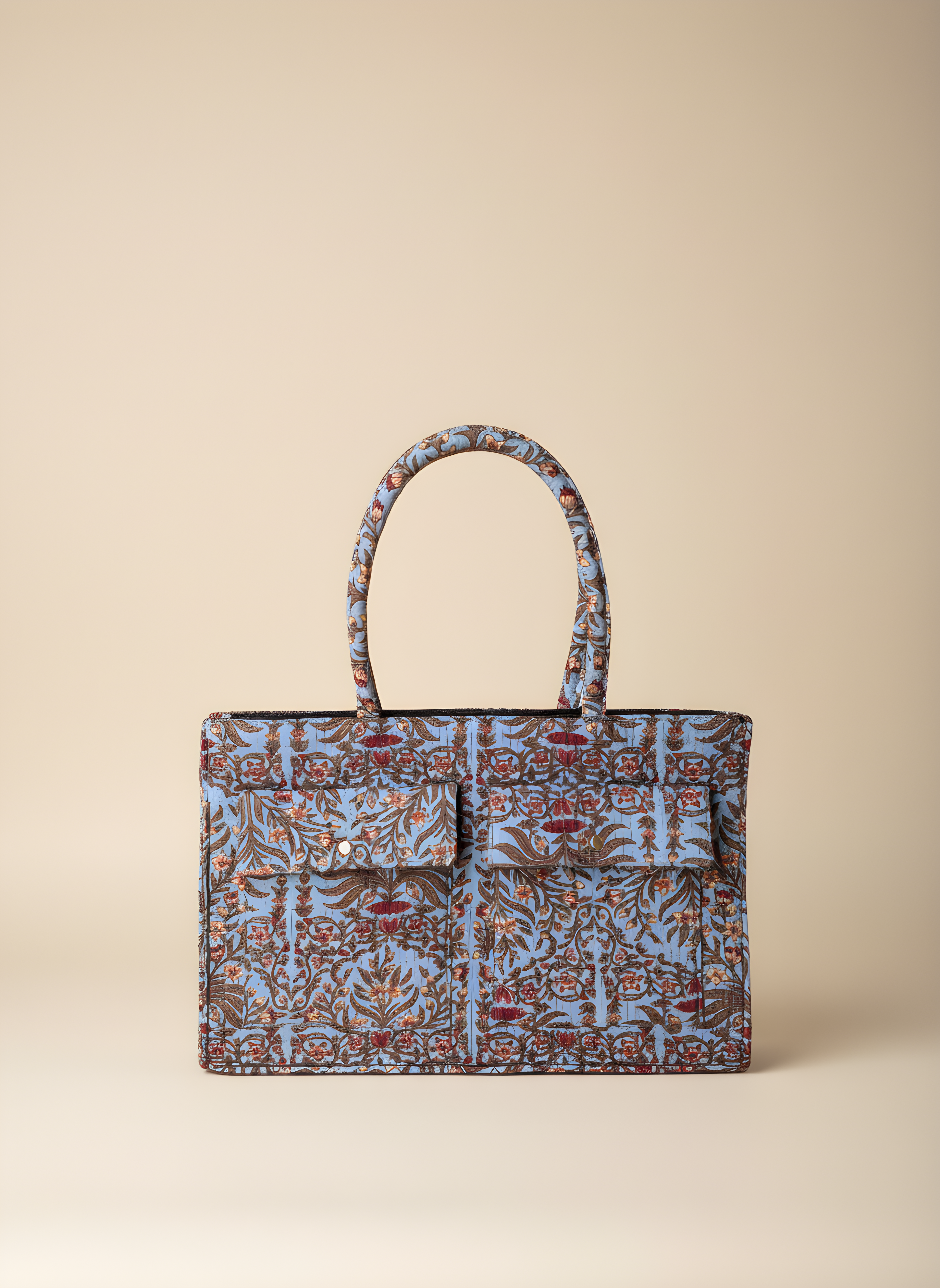 Bisha Handcrafted Block Print Style Tote