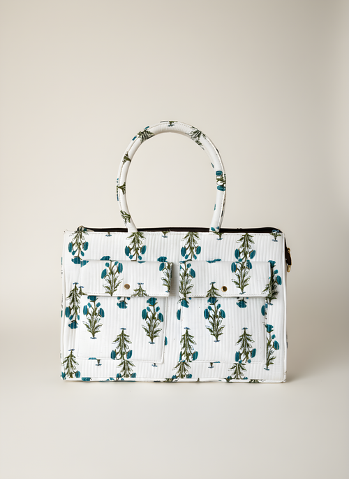 Bisha Handcrafted Block Print Style Tote