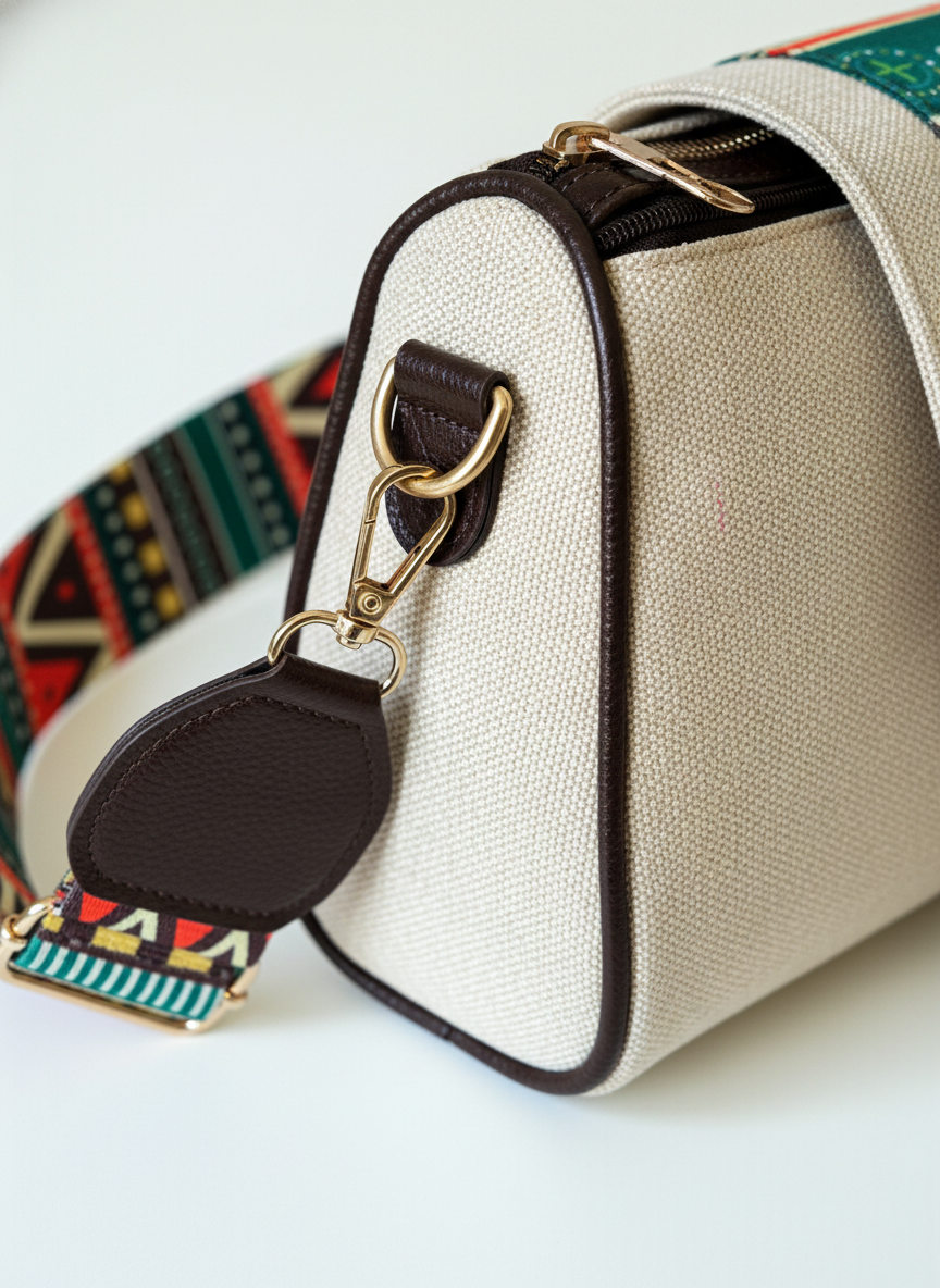 Handcrafted Jute Sling Bag - Ethnic Boho Crossbody Bag